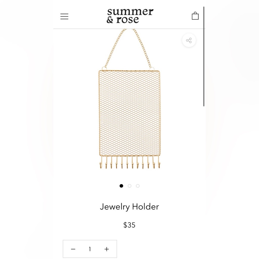 Summer & Rose Hanging Jewelry Holder - Picture 4 of 5